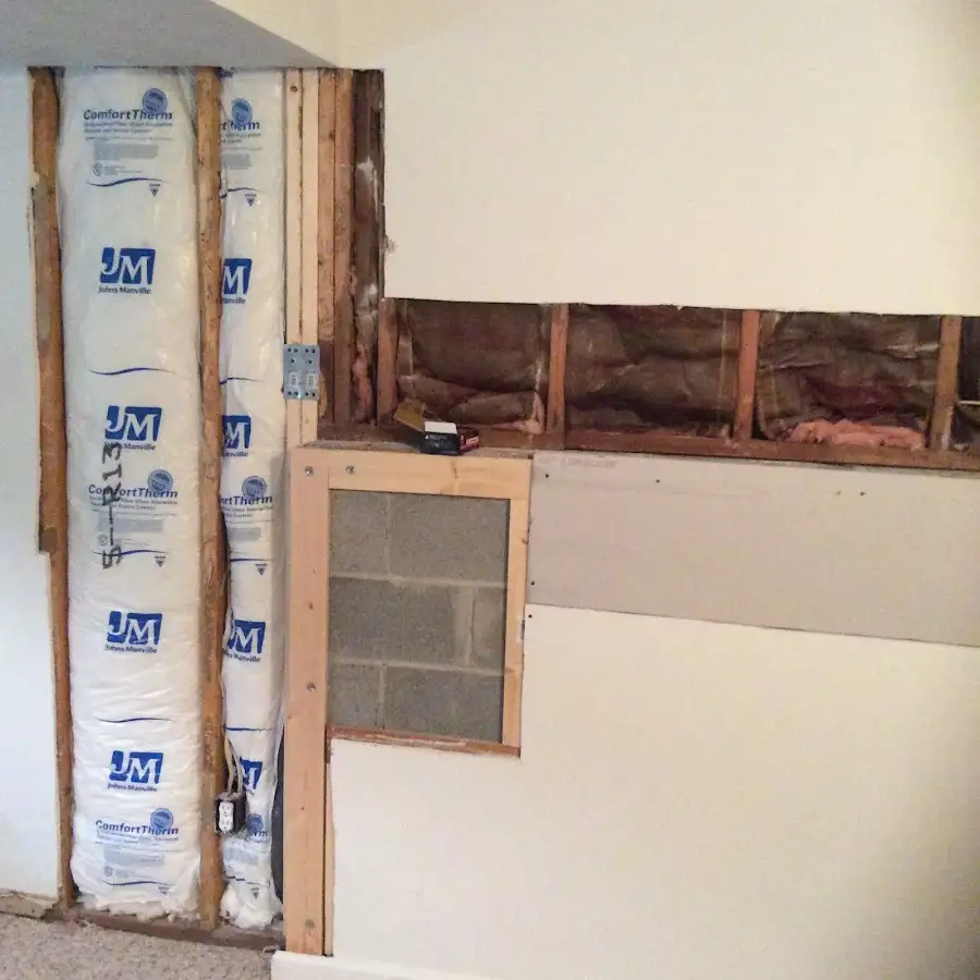 Wall insulation replacement during Odor Removal & Deodorization in Carol Stream